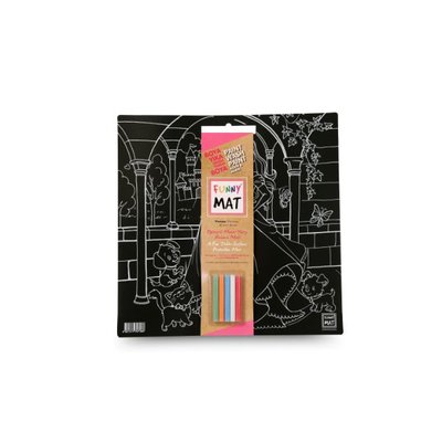 Akademi Çocuk - Funny Mat  Black (Tebeşirli ) Prenses   -  40x40