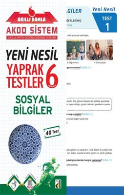 6.Sınıf Sosyal Bilgiler Yeni Nesil Yaprak Testler