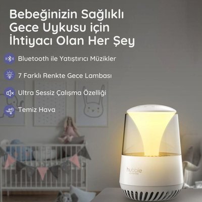 Hubble Pure Hava Temizleyici Ninni Çalar Bluetooth Speaker Gece Lambası