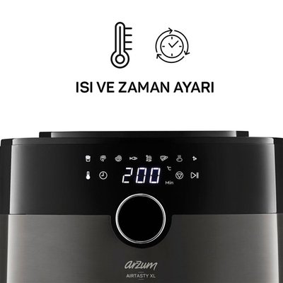 Arzum AR2074-G Airtasty XL Airfryer Sıcak Hava Fritözü - Gümüş