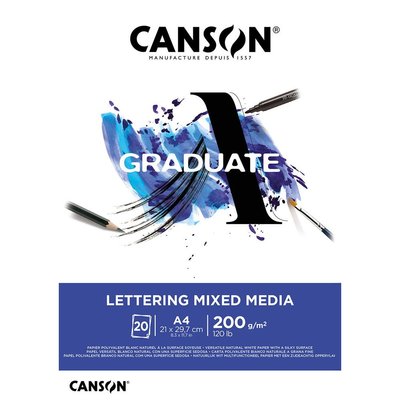 Canson Graduate Letterıng Mıxed Medıa Defter A4 200G 20Sh  Yeni 31250P028