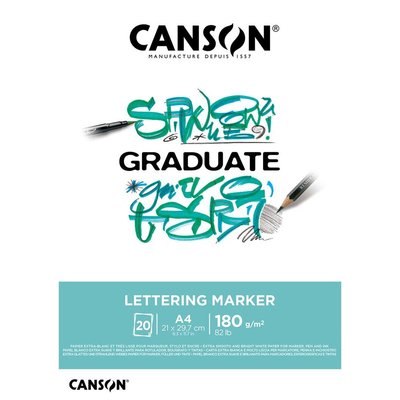 Canson Graduate Letterıng Marker Defter A4 180G 20Sh  Yeni 31250P026