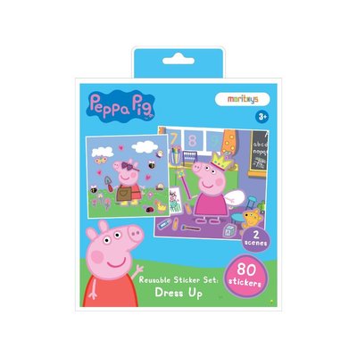 Peppa Pig Dress Up Reusable Sticker Set - Peppa Pig'in Tarzını Belirle 80 çıkartma 2 sahne  