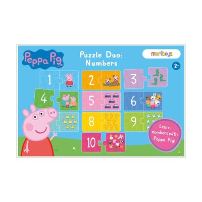 Peppa Pig İkili Puzzle: Sayılar 10'lu Yapboz Seti