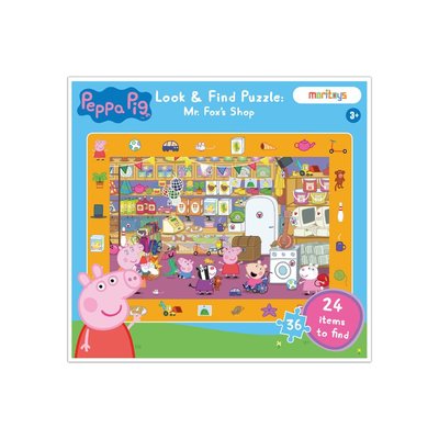 Look & Find Puzzle: Peppa Pig Mr. Fox's Shop - 36 Parçalı Yapboz ve Gözlem Oyunu