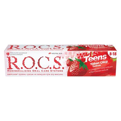 Rocs Teen 8-18 Yaban Çileği Diş Macunu