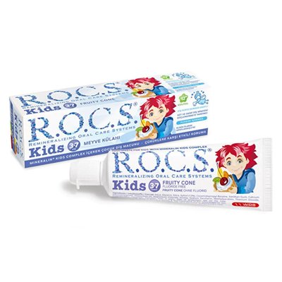 ROCS Kids 3-7 Yaş Meyve Külahı Diş Macunu  35ml