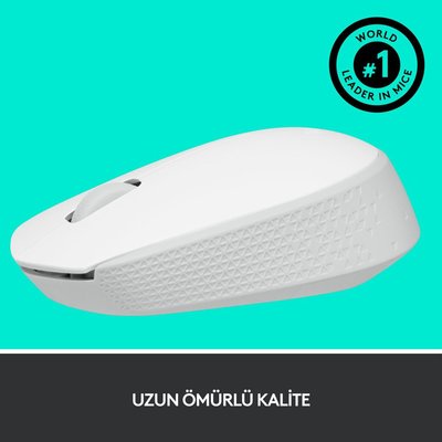 Logitech M171 USB Alıcılı Kablosuz Kompakt Mouse - Beyaz 