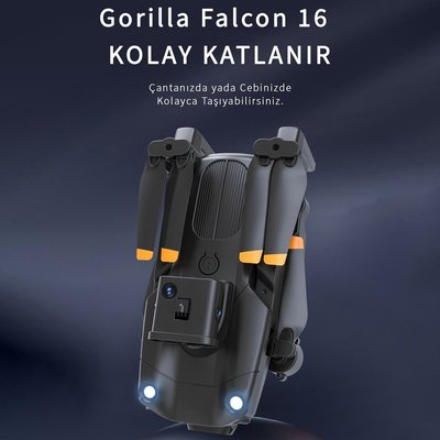 Gorilla Falcon 16 Engel Sensörlü Drone (2 Bataryalı Set)