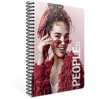 Gıpta People Spiralli Sert Kapak Defter 17 x 24 120 Yaprak Çizgili