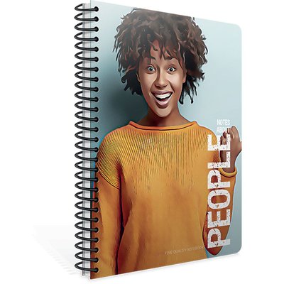 Gıpta People Spiralli Sert Kapak Defter 17 x 24 120 Yaprak Çizgili