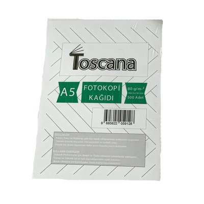 Toscana A5 Fotokopi Kağıdı 80 gr 500 Adet