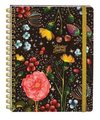 Victoria's Journals Sert Kapaki Spiralli Defter 17x24 96 Yaprak Noktalı