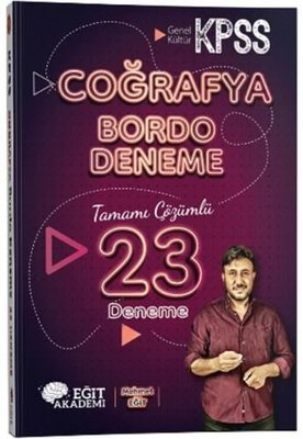 2023 KPSS Coğrafya Tamamı Çözümlü 23 Bordo Deneme