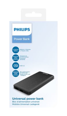 Philips DLP1910NB 10.000 mAh Power Bank Siyah (2 Çıkış)
