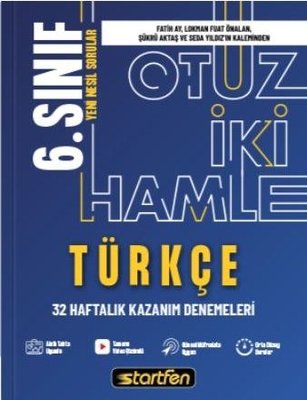 6. Sınıf Türkçe 32 Hamle Haftalık Kazanım Denemeleri