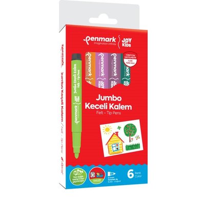 Penmark Süper Yıkanabilir Jumbo Keçeli Kalem 6 Lı