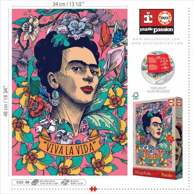 Educa 500 500 Parça Yaşasın Hayat Frida Kahlo