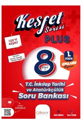 8. Sınıf Keşfet Plus Serisi T.C. İnkılap Tarihi ve Atatürkçülük Soru Bankası (1. Dönem)