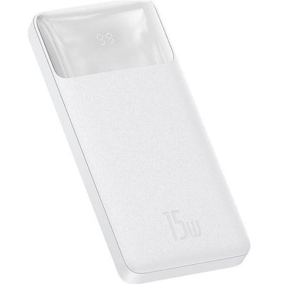 BASEUS Bipow Overseas Edition 10.000 mAh 15W Digital Display Taşınabilir Şarj Cihazı Beyaz