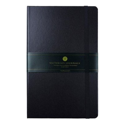 Victoria'S Journals 3153 Venzi Sert Kapak  192 Sayfa 70 Gsm 13X21 Cm Noktalı  Siyah Defter