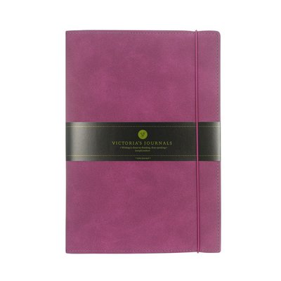 Victoria'S Journals 5519 Bufallo İkili Defter  64 Sayfa 32 Çizgili+32 Sayfa Noktalı  9X14 Cm Bordo