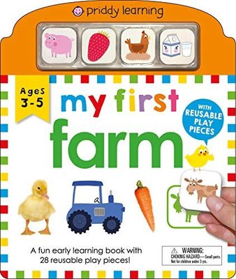 My First Play and Learn: Farm: A Fun Early Learning Book with 28 Reusable Play Pieces