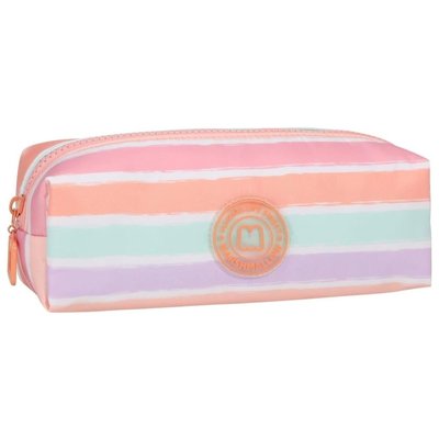 PENCIL CASE STRIPES PEACH