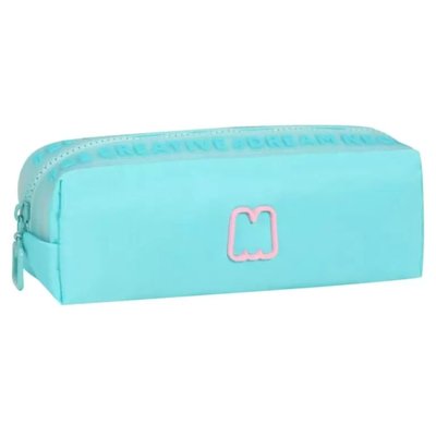 PENCIL CASE NEON CYAN