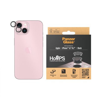 PanzerGlass PP Rings iPhone 15/15 Plus Black Kamera Koruyucu