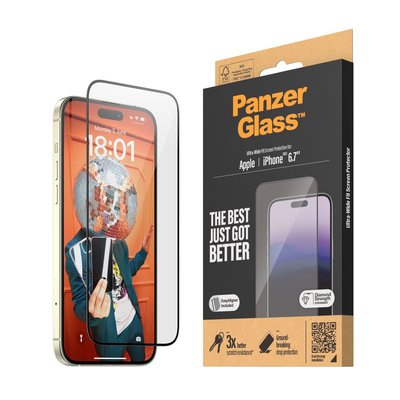 PanzerGlass iPhone 15 Plus UWF wA, Ekran Koruyucu