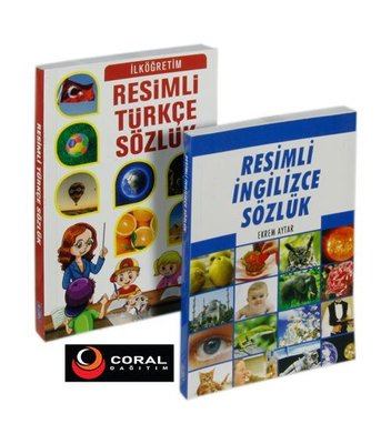 İlköğretim Resimli Türkçe ve İngilizce Sözlük Seti - 2 Kitap Takım