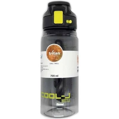 Gıpta Cool-J Well 700ml Askılı Suluk Kilitli Tritan Matara Siyah / K7557