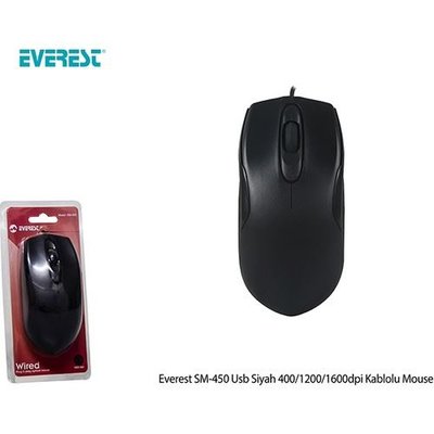 Everest SM-450 Usb  400/1200/1600dpi Kablolu Mouse