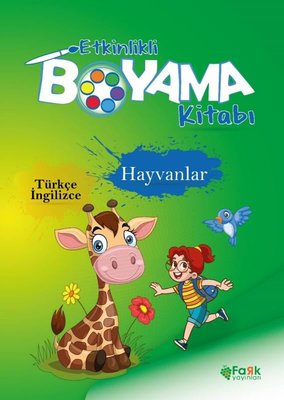 Hayvanlar - Etkinlikli Boyama Kitabı - Türkçe - İngilizce