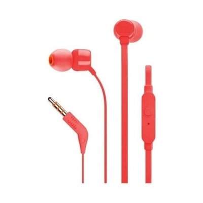 JBL T160 Kırmızı Kablolu Mikrofonlu Kulak İçi Kulaklık