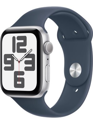 APPLE Watch SE GPS MREC3TU/A 44 mm Gümüş Rengi Alüminyum Kasa ve Fırtına Mavisi Spor Kordon - S/M