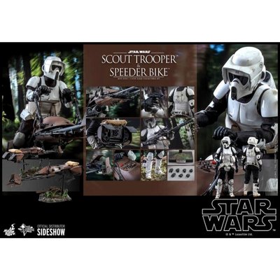 Hot Toys Scout Trooper and Speeder Bike (ROTJ) Sixth Scale Figure Set