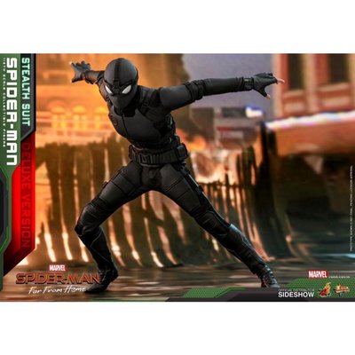 Hot Toys Spider-Man (Stealth Suit) Deluxe Version Sixth Scale Figure