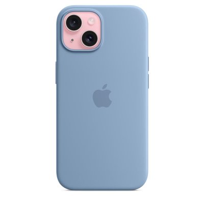 Apple iPhone 15 için MagSafe özellikli Silikon Kılıf - Buz Mavisi - MT0Y3ZM/A