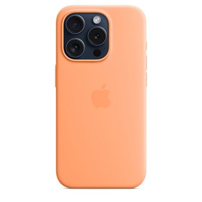 Apple iPhone 15 Pro için MagSafe özellikli Silikon Kılıf - Turuncu Sorbe - MT1H3ZM/A