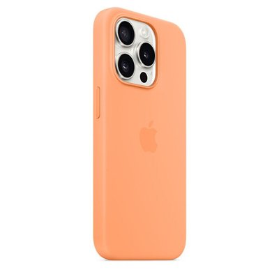 Apple iPhone 15 Pro için MagSafe özellikli Silikon Kılıf - Turuncu Sorbe - MT1H3ZM/A