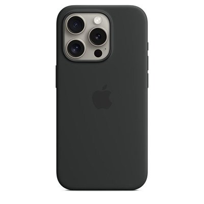 Apple iPhone 15 Pro için MagSafe özellikli Silikon Kılıf - Siyah - MT1A3ZM/A