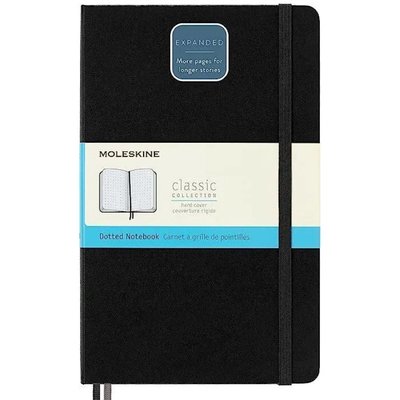 Moleskine Notebook Expanded Lg Dot Blk Hard