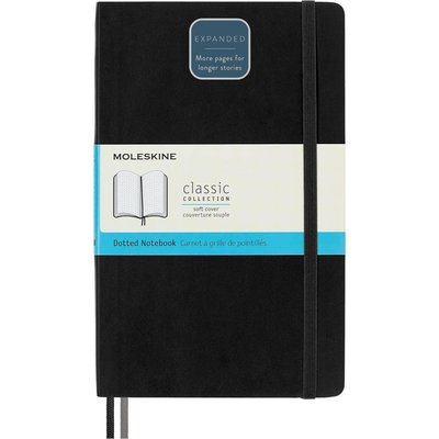 Moleskine Notebook Expanded Lg Dot Blk Soft