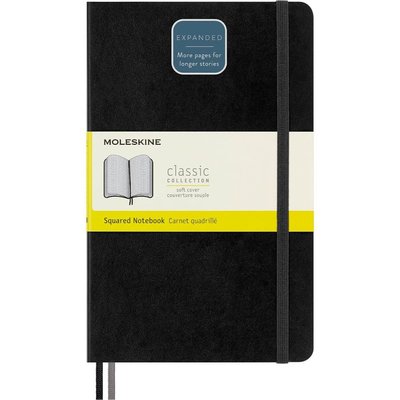 Moleskine Notebook Expanded Lg Squ Blk Soft