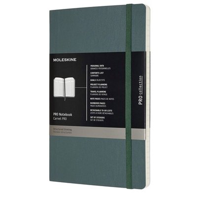 Moleskine Pro Notebook Lg Soft Forest Green