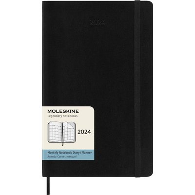 Moleskine 12M Monthly Lg Blk Soft