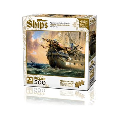 Ks Games Puzzle 500 Parça HMS Agamemnon in Atlantik