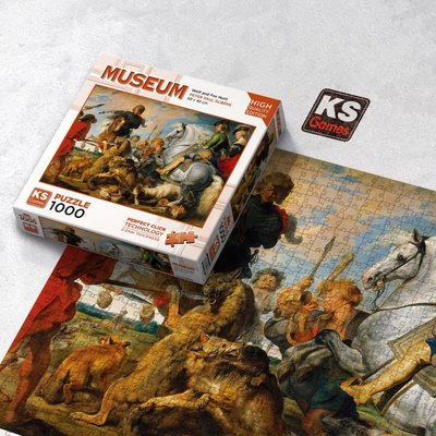 Ks Games Puzzle 1000 Parça Wolf and Fox Hunt